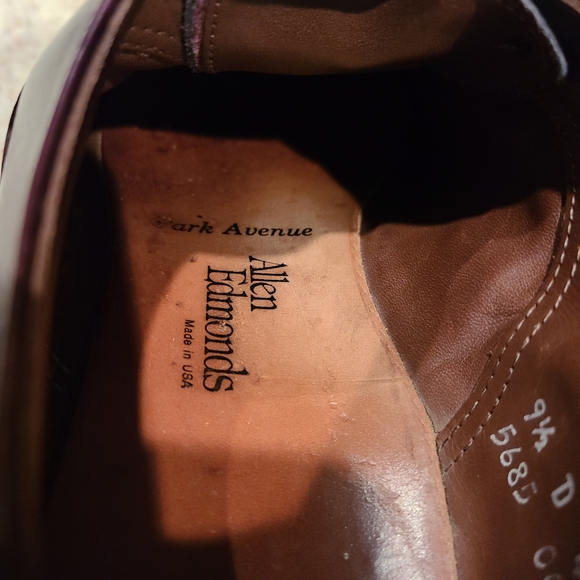 Allen Edmonds Park Avenue Brown Cap-Toe Oxford Lace-Up Dress Shoes Size 9 1/2 D - Picture 10 of 10